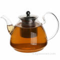 Handgemaakte theepot van borosilicaatglas om thee te koken